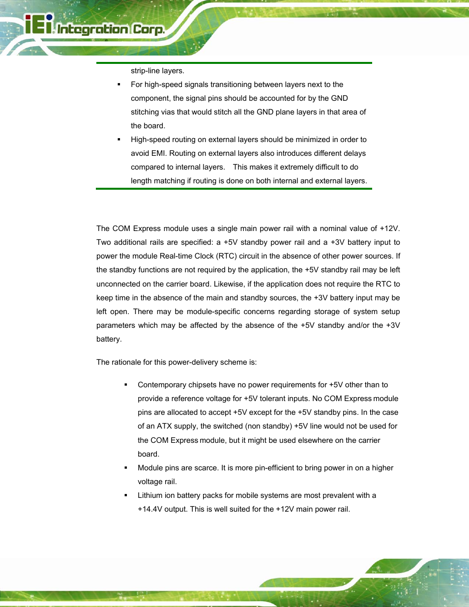 4 atx power delivery guidelines, Ower, Elivery | Uidelines | IEI Integration ICE-DB-T6 User Manual | Page 80 / 129