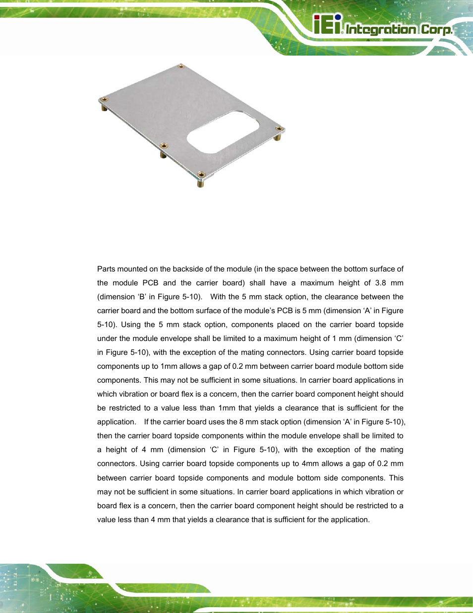 6 design notes, Esign, Otes | Figure 5-9: iei heat spread module | IEI Integration ICE-DB-T6 User Manual | Page 91 / 129