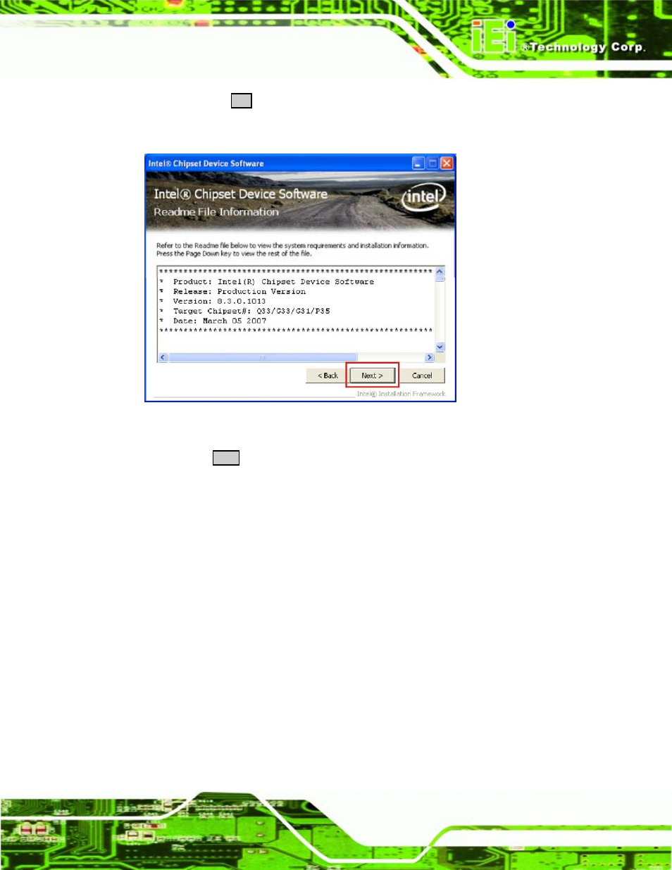 Figure 7-6: chipset driver read me file | IEI Integration ICE-945GSE v1.01 User Manual | Page 109 / 151