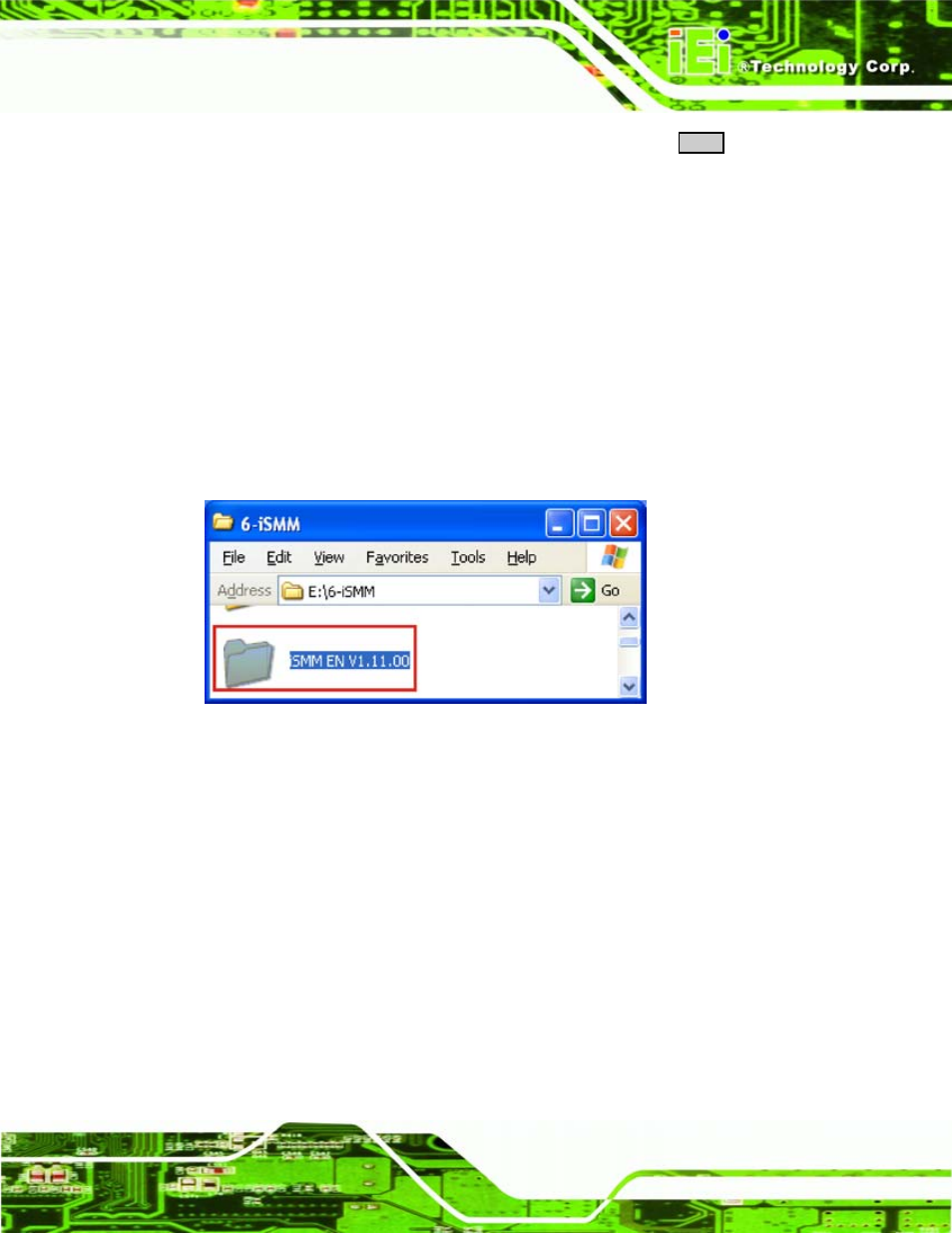 7 ismm installation, Nstallation, Figure 7-29: ismm directory | IEI Integration ICE-945GSE v1.01 User Manual | Page 123 / 151