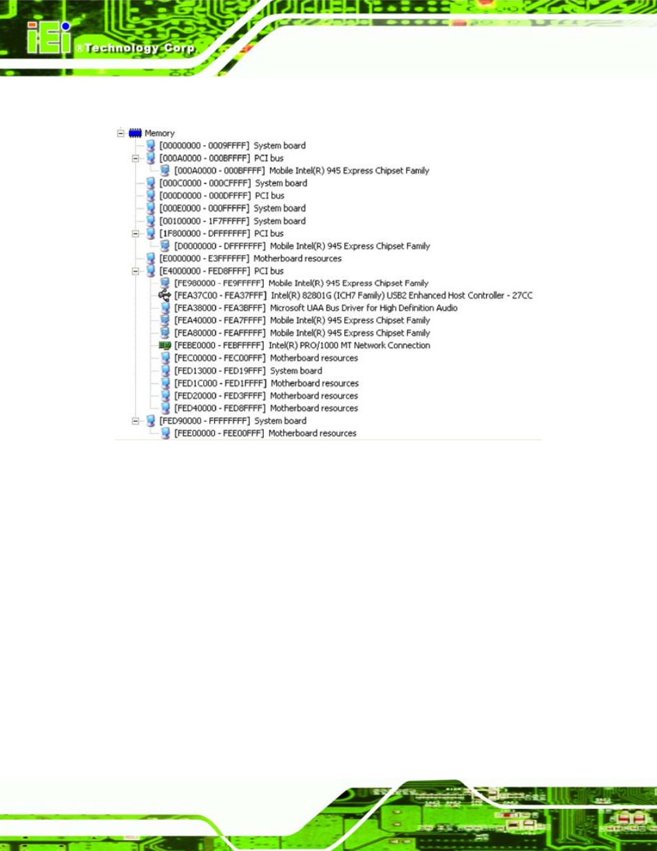 D.4 memory, Emory | IEI Integration ICE-945GSE v1.01 User Manual | Page 144 / 151