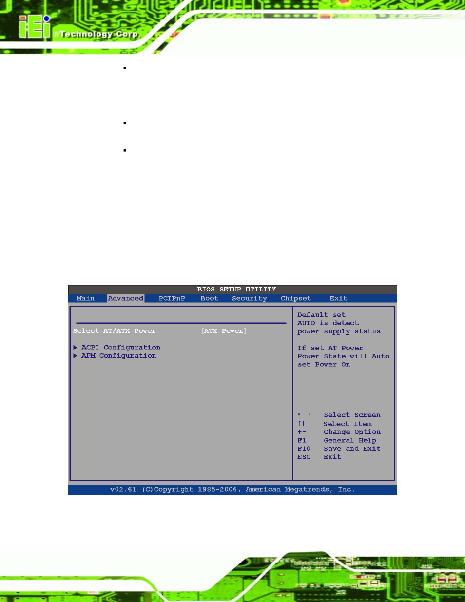 6 power configuration, Bios menu 9: power configuration | IEI Integration ICE-945GSE v1.01 User Manual | Page 74 / 151