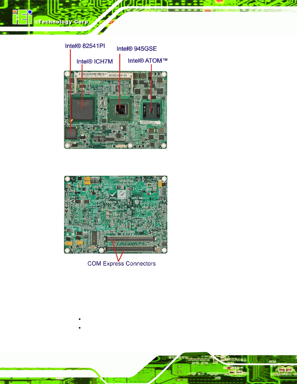 1 connectors, Figure 1-2: ice-945gse overview (front side), Figure 1-3: ice-945gse overview (reverse side) | IEI Integration ICE-945GSE v1.11 User Manual | Page 16 / 147