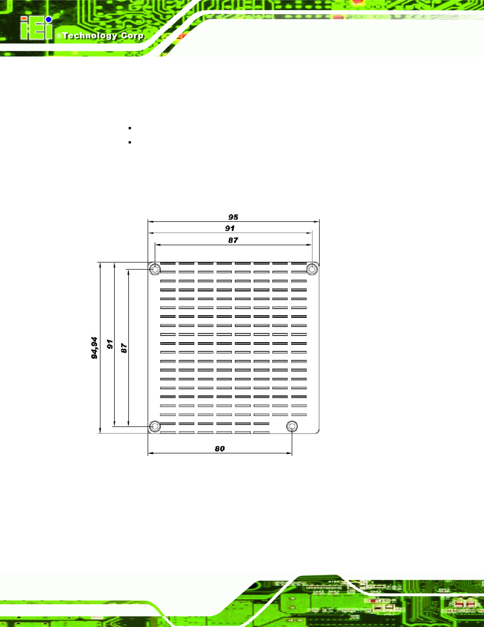 2 dimensions, 1 top view, Imensions | Figure 1-2: front view (mm) | IEI Integration ICE-PV-N4551_D5251 User Manual | Page 14 / 97