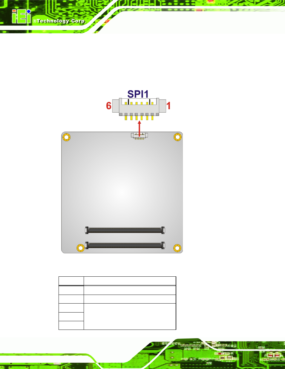 Figure 3-6: spi flash connector location | IEI Integration ICE-PV-N4551_D5251 User Manual | Page 38 / 97