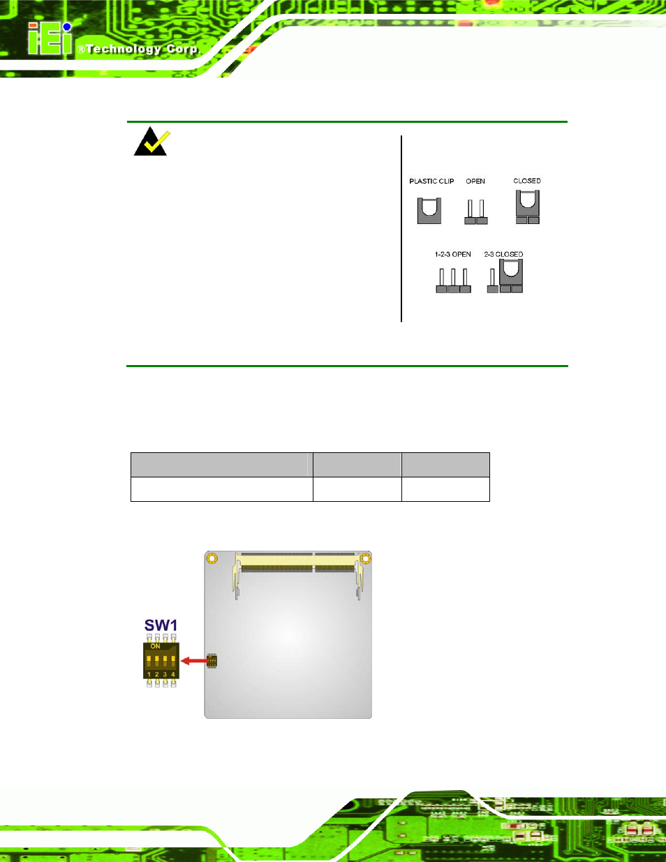 4 jumper settings, Umper, Ettings | Figure 4–2: jumper locations, Table 4-1: jumpers | IEI Integration ICE-PV-N4551_D5251 User Manual | Page 44 / 97