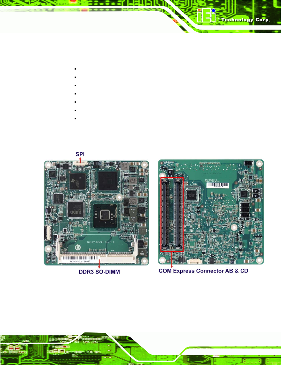 3 features, 4 connectors, Eatures | Onnectors, Figure 1-2: connectors | IEI Integration ICE-CV-D25501_N26001 User Manual | Page 15 / 150