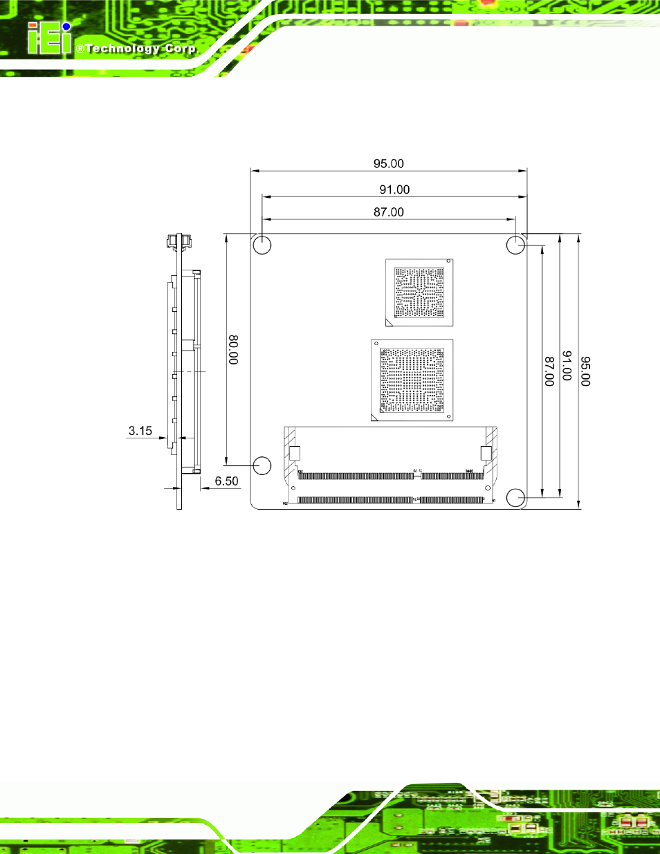 5 dimensions, Imensions, Figure 1-3: ice-cv-d25501/n26001 dimensions (mm) | IEI Integration ICE-CV-D25501_N26001 User Manual | Page 16 / 150
