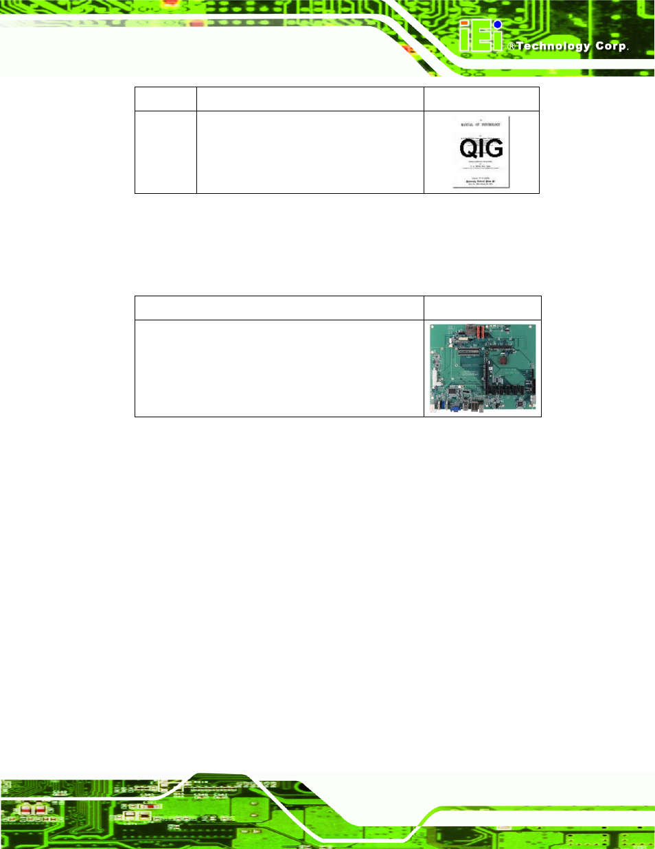 4 optional items, Ptional, Tems | Table 2-1: packing list, Table 2-2: optional items | IEI Integration ICE-CV-D25501_N26001 User Manual | Page 23 / 150