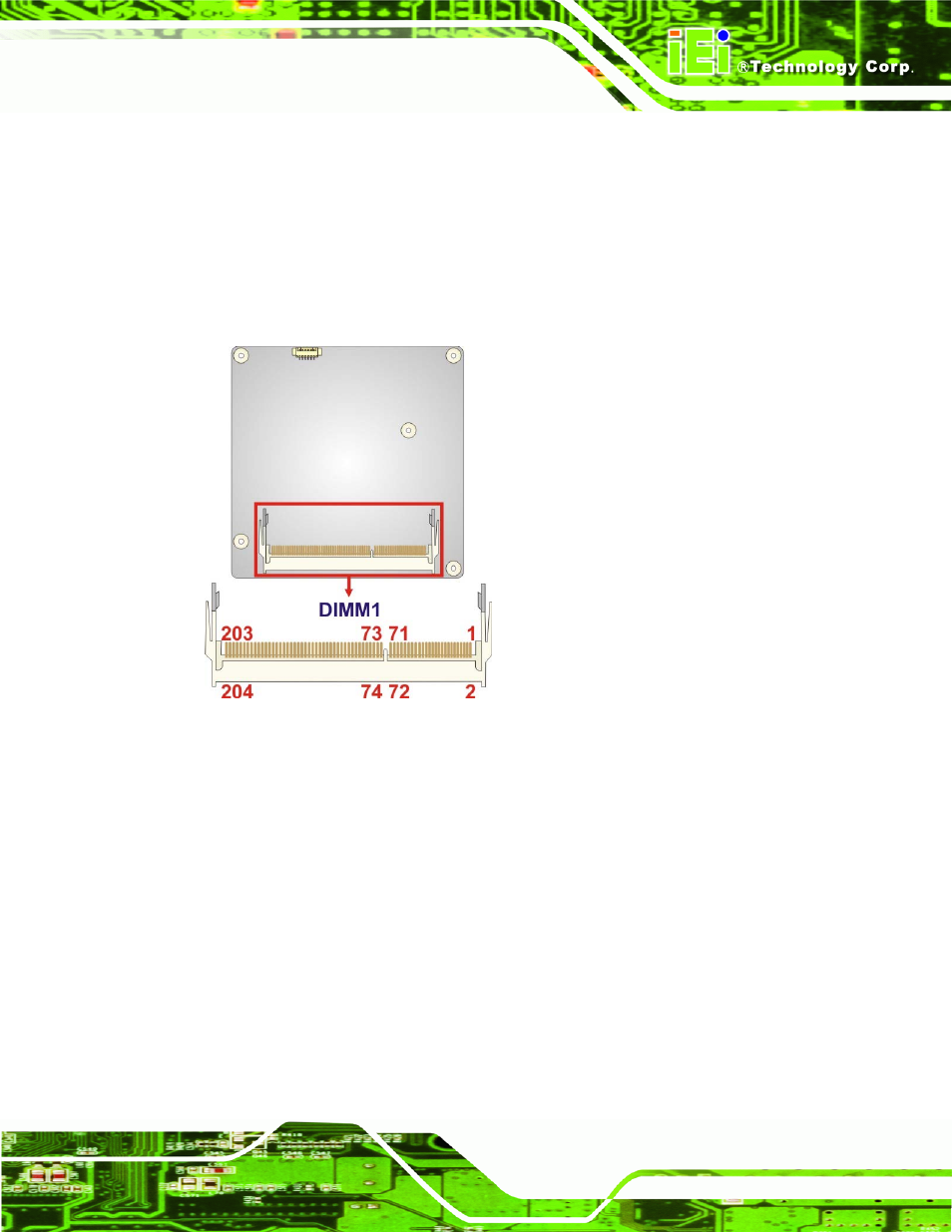 3 so-dimm connector, 4 spi connector, Figure 3-4: so-dimm connector location | IEI Integration ICE-CV-D25501_N26001 User Manual | Page 35 / 150