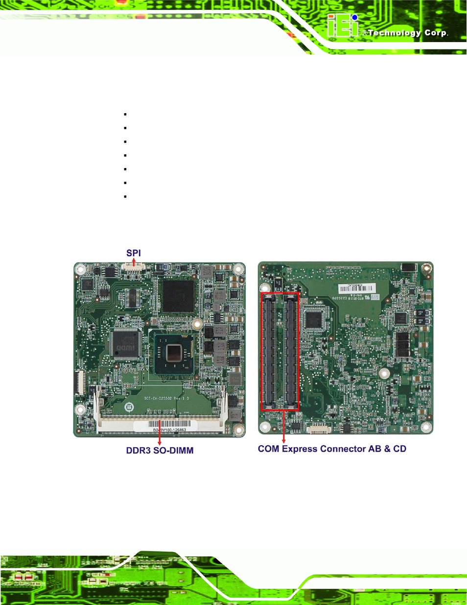 3 features, 4 connectors, Eatures | Onnectors, Figure 1-2: connectors | IEI Integration ICE-CV-D25502_N26002 User Manual | Page 15 / 150