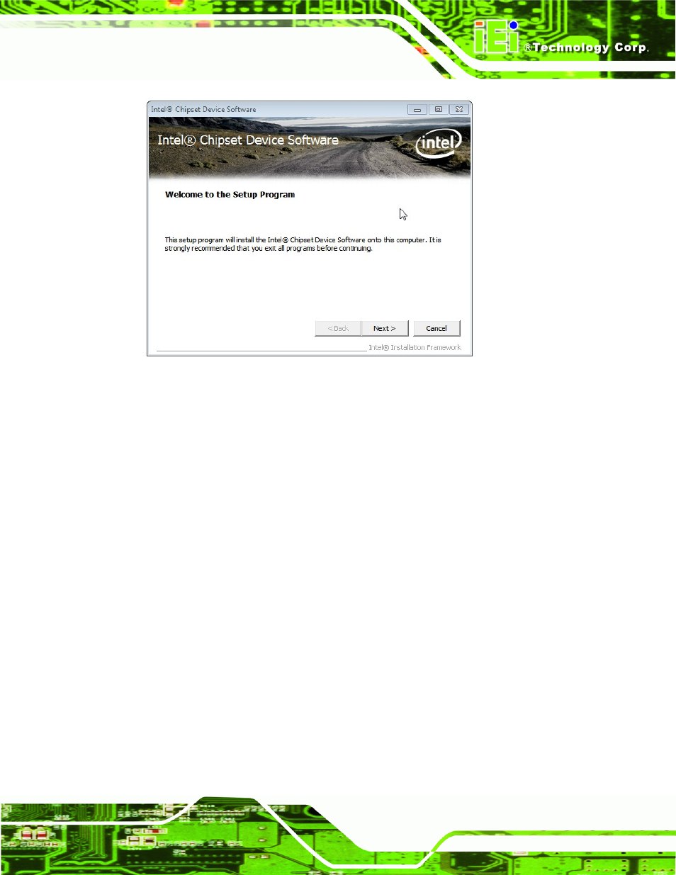 Figure 6-4: chipset driver welcome screen, Figure | IEI Integration ICE-CV-D25502_N26002 User Manual | Page 83 / 150