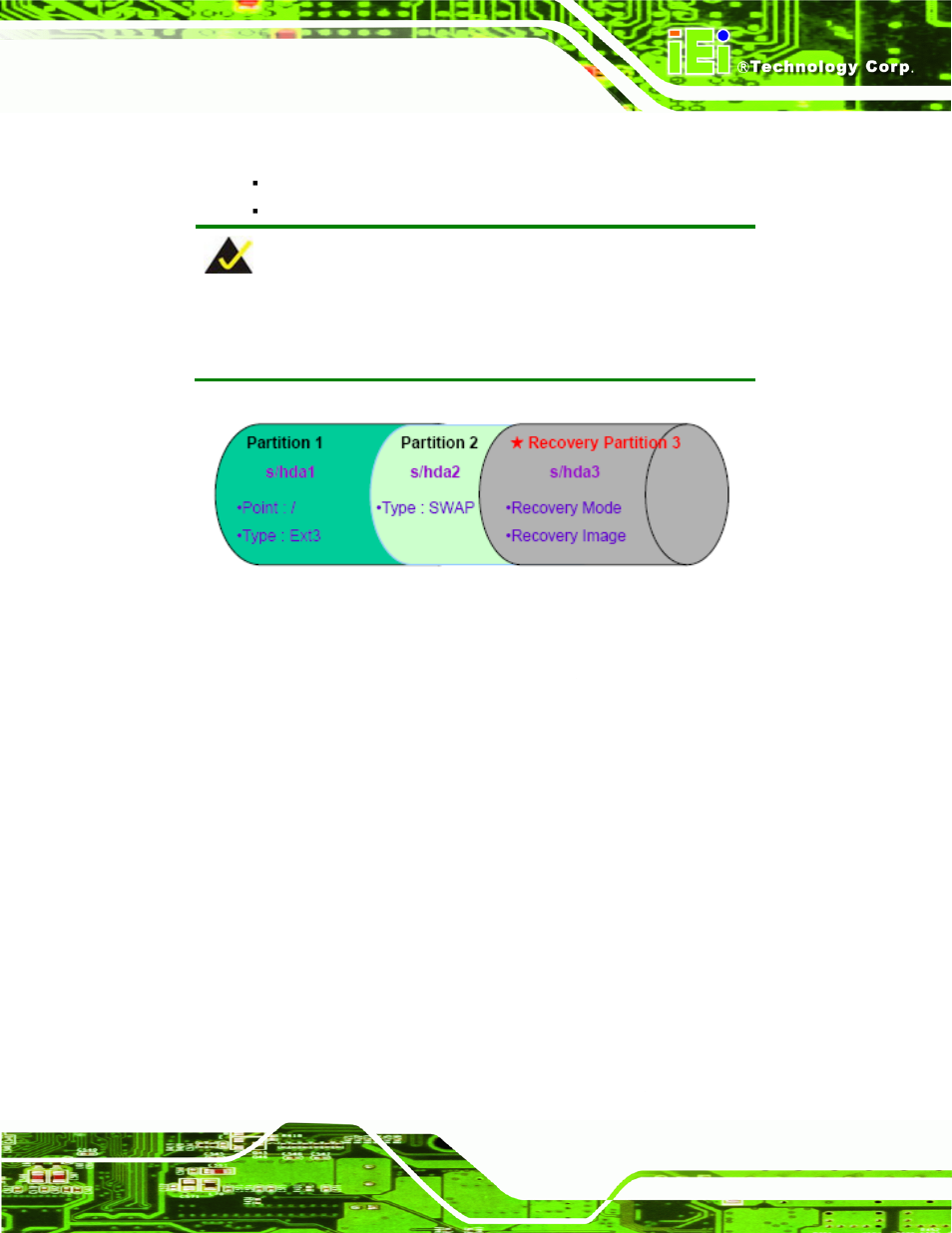 Figure b-31: partitions for linux | IEI Integration ICE-QM871 User Manual | Page 134 / 172