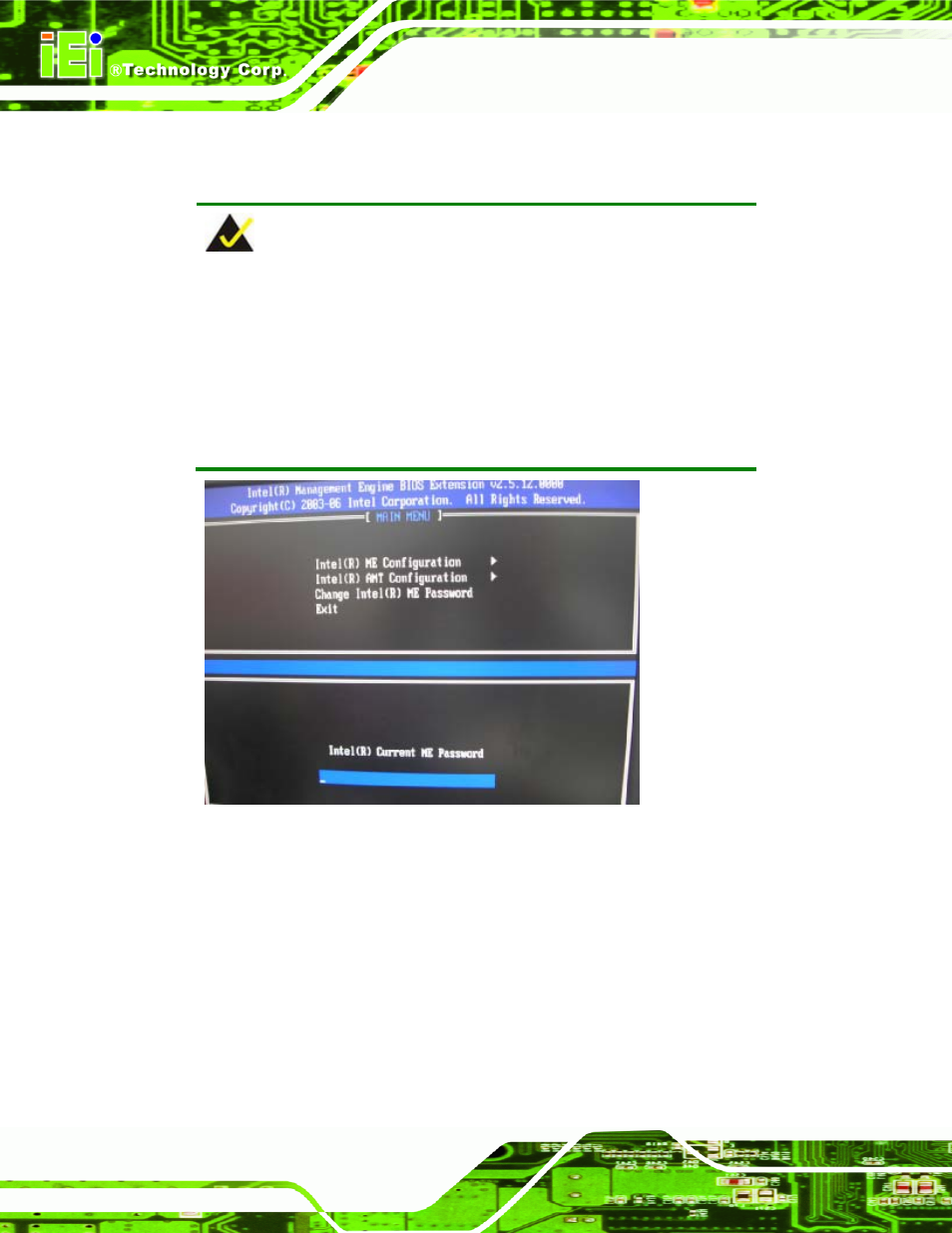 Figure c-2: intel® current me password | IEI Integration ICE-QM871 User Manual | Page 155 / 172