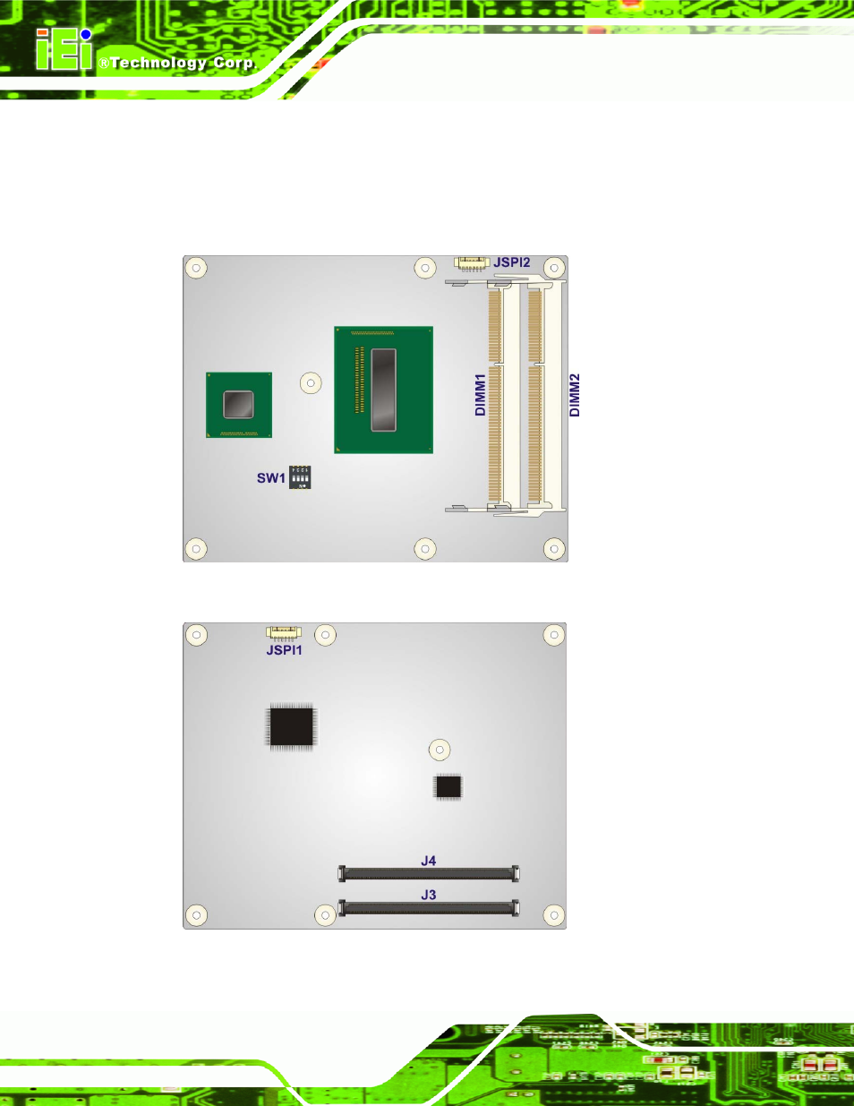1 peripheral interface connectors, 1 ice-qm871 layout, Eripheral | Nterface, Onnectors, Figure 3-1: connectors | IEI Integration ICE-QM871 User Manual | Page 27 / 172