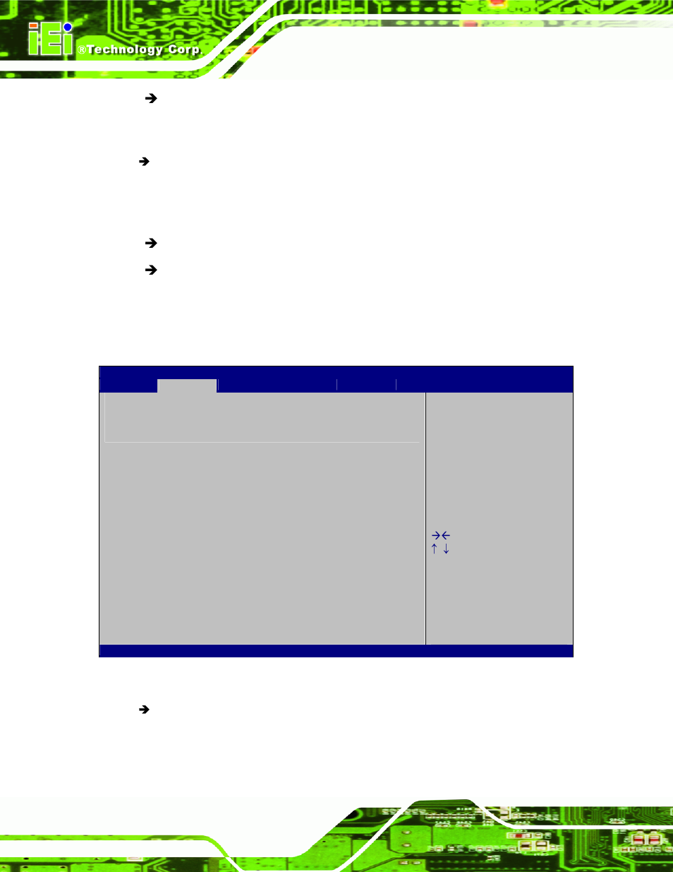 13 iei feature, Bios menu 18: iei feature | IEI Integration ICE-QM871 User Manual | Page 73 / 172