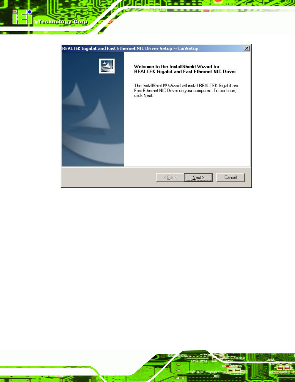 Figure 7-3: install wizard welcome screen | IEI Integration IEM-LX v1.00 User Manual | Page 100 / 140