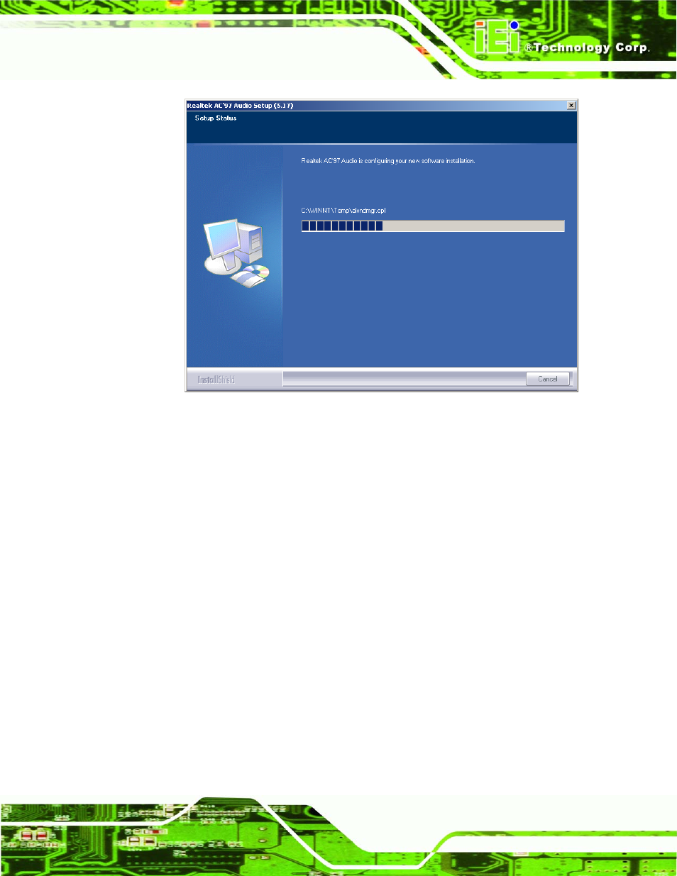 Figure 7-10: audio driver software configuration | IEI Integration IEM-LX v1.00 User Manual | Page 105 / 140