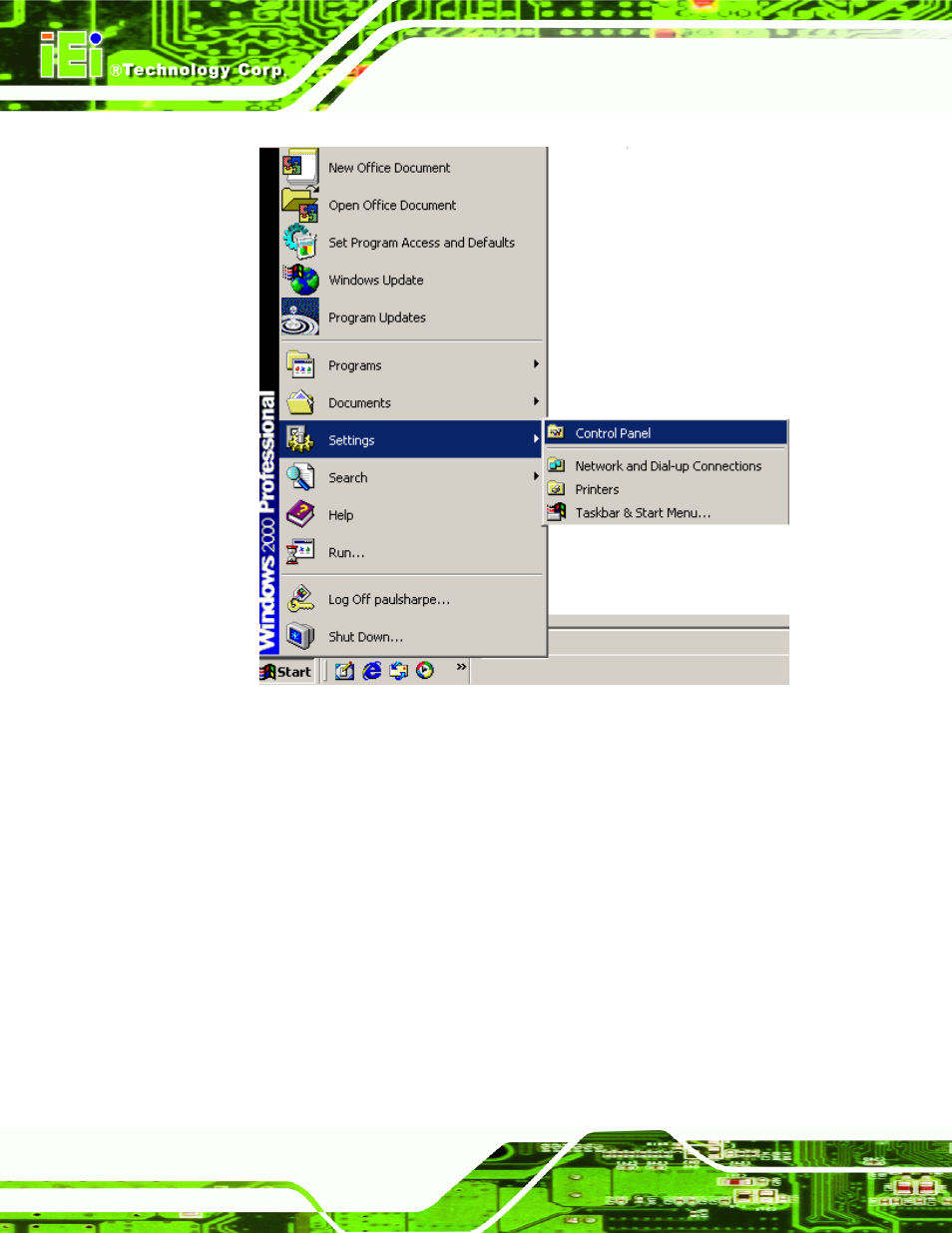 Figure 7-14: access windows control panel | IEI Integration IEM-LX v1.00 User Manual | Page 108 / 140