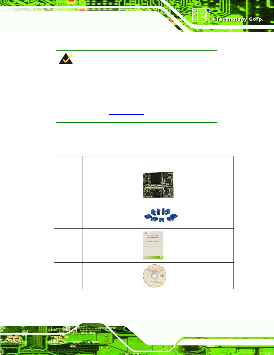 3 unpacking checklist, 1 package contents, Npacking | Hecklist, Table 3-1: package list contents | IEI Integration IEM-LX v1.00 User Manual | Page 37 / 140