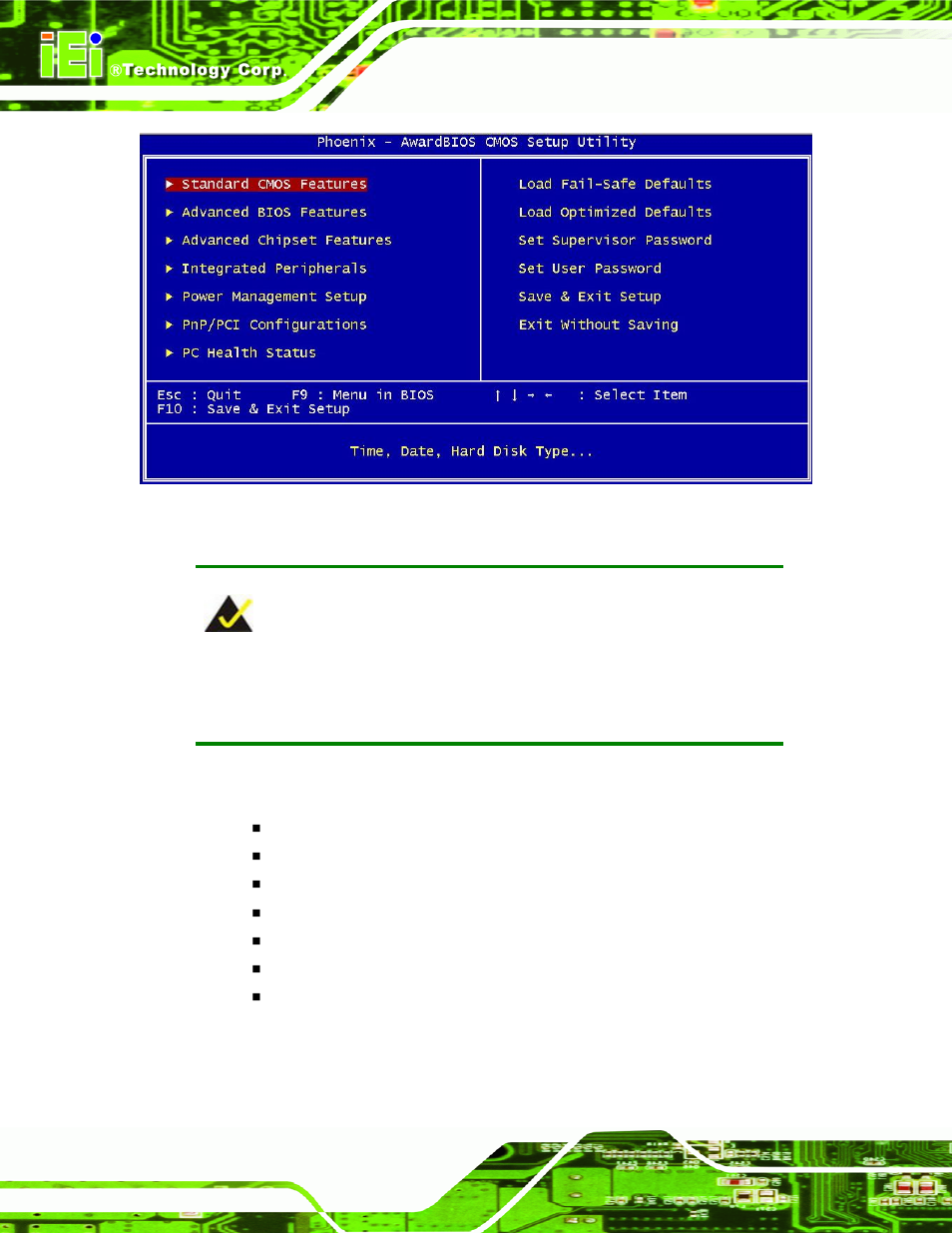 Menu 1: award bios cmos setup utility, Iem-lx-800 etx cpu module, Page 58 | IEI Integration IEM-LX v1.00 User Manual | Page 58 / 140