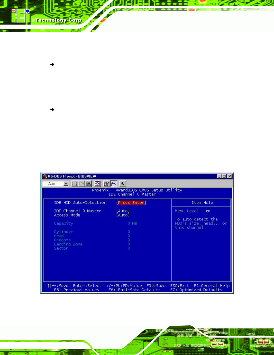 1 ide primary master/slave, Menu 3: ide channel master | IEI Integration IEM-LX v1.00 User Manual | Page 62 / 140