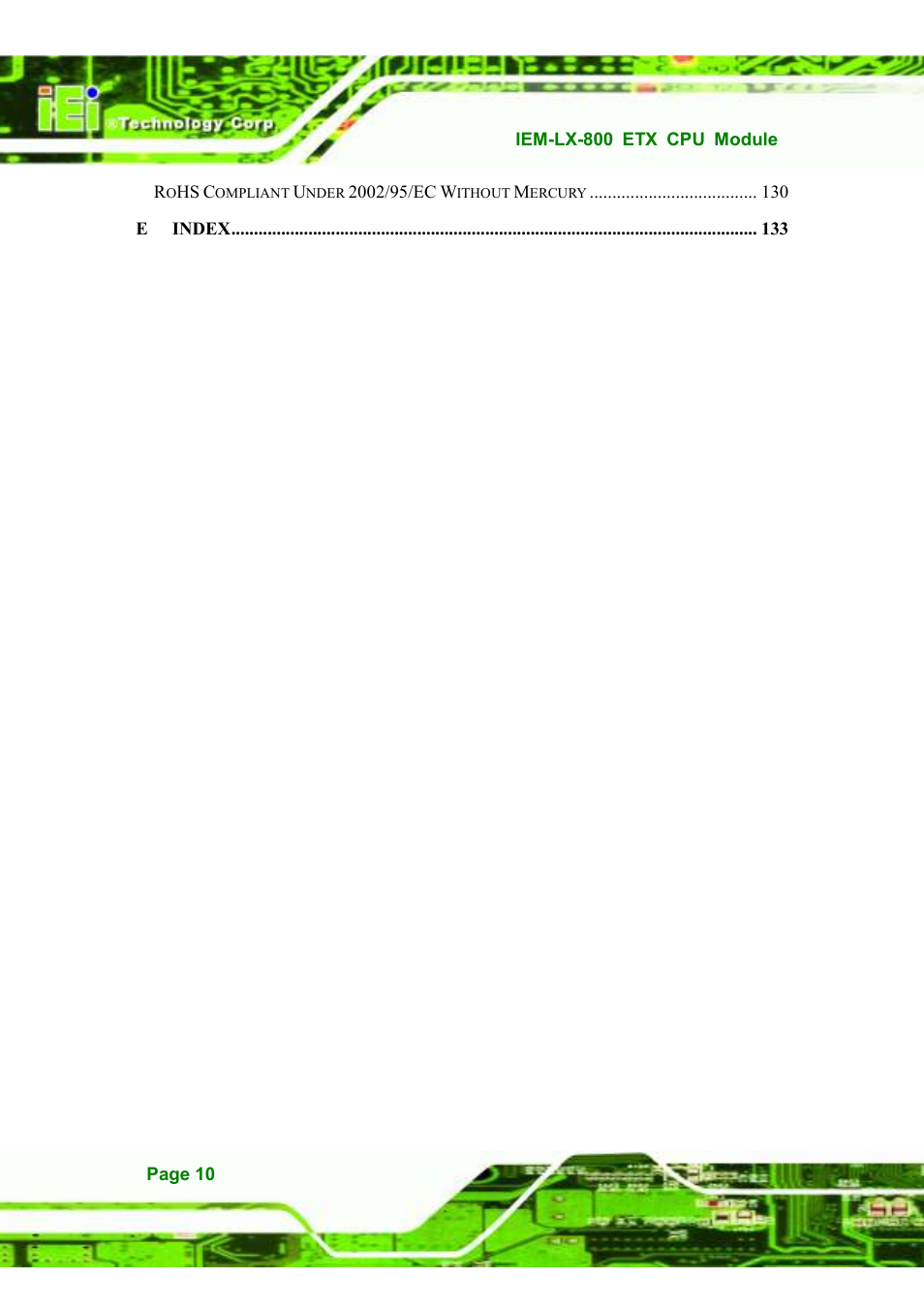 IEI Integration IEM-LX v1.10 User Manual | Page 10 / 152