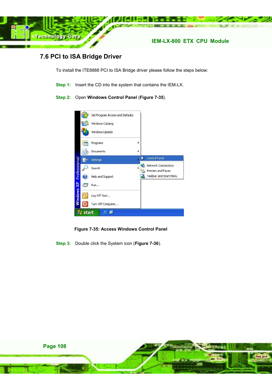 6 pci to isa bridge driver | IEI Integration IEM-LX v1.10 User Manual | Page 124 / 152