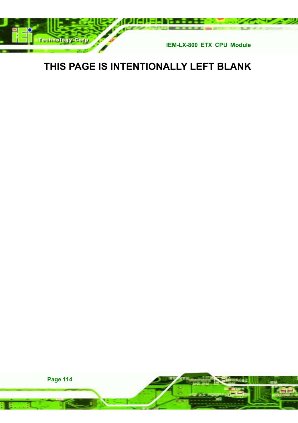 This page is intentionally left blank | IEI Integration IEM-LX v1.10 User Manual | Page 130 / 152