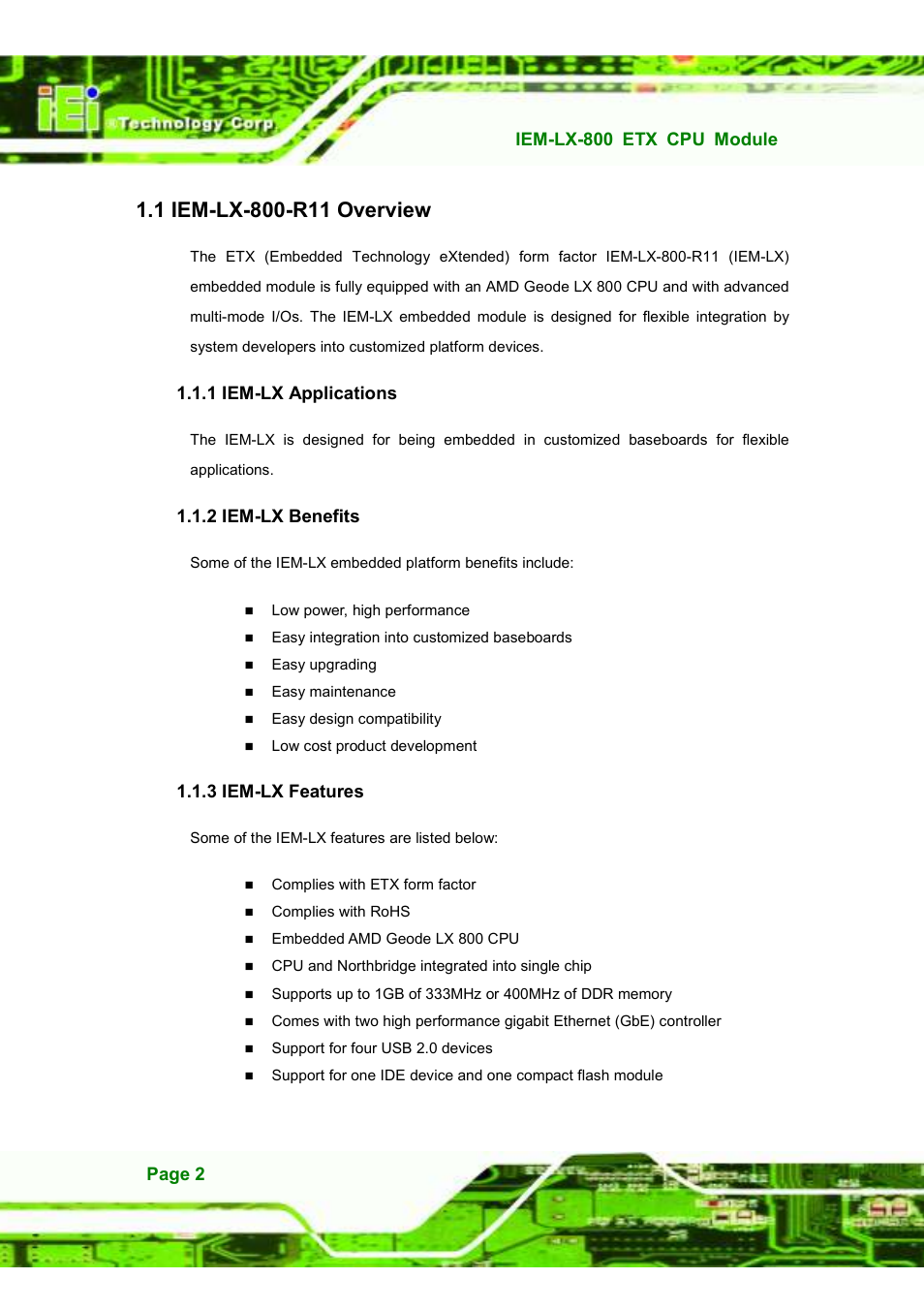 IEI Integration IEM-LX v1.10 User Manual | Page 18 / 152