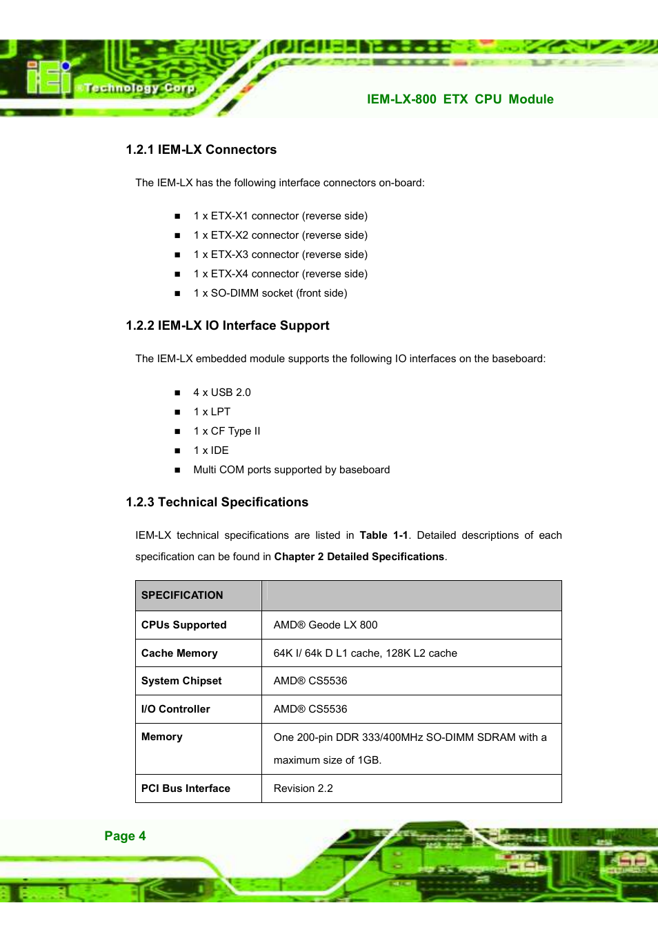 IEI Integration IEM-LX v1.10 User Manual | Page 20 / 152