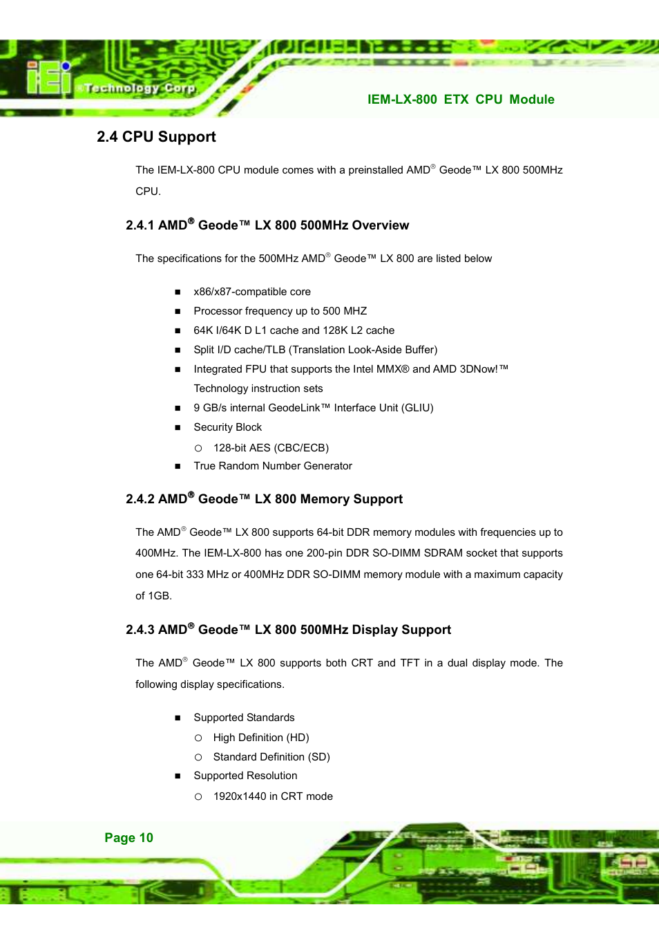 4 cpu support | IEI Integration IEM-LX v1.10 User Manual | Page 26 / 152