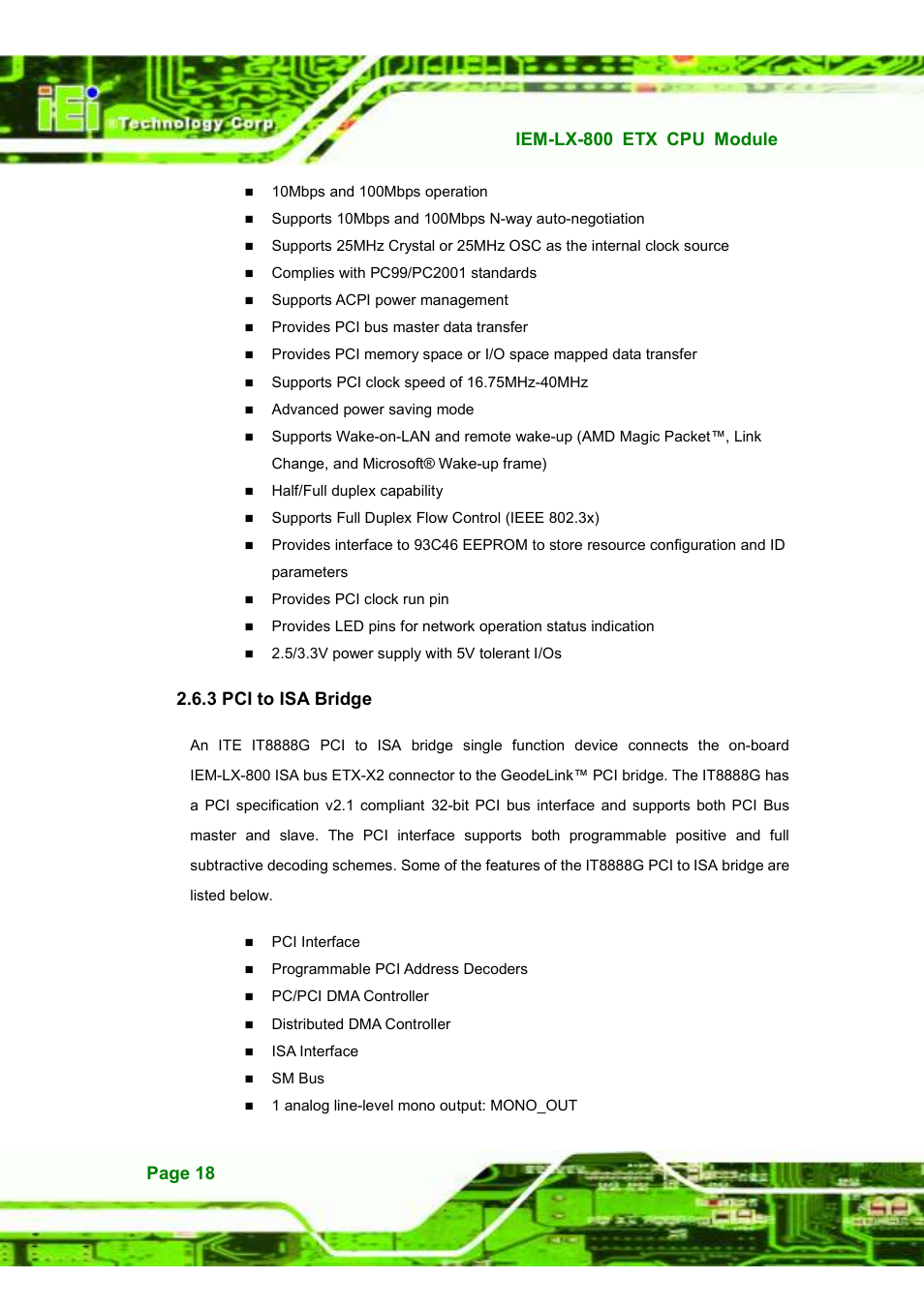 3 pci to isa bridge | IEI Integration IEM-LX v1.10 User Manual | Page 34 / 152