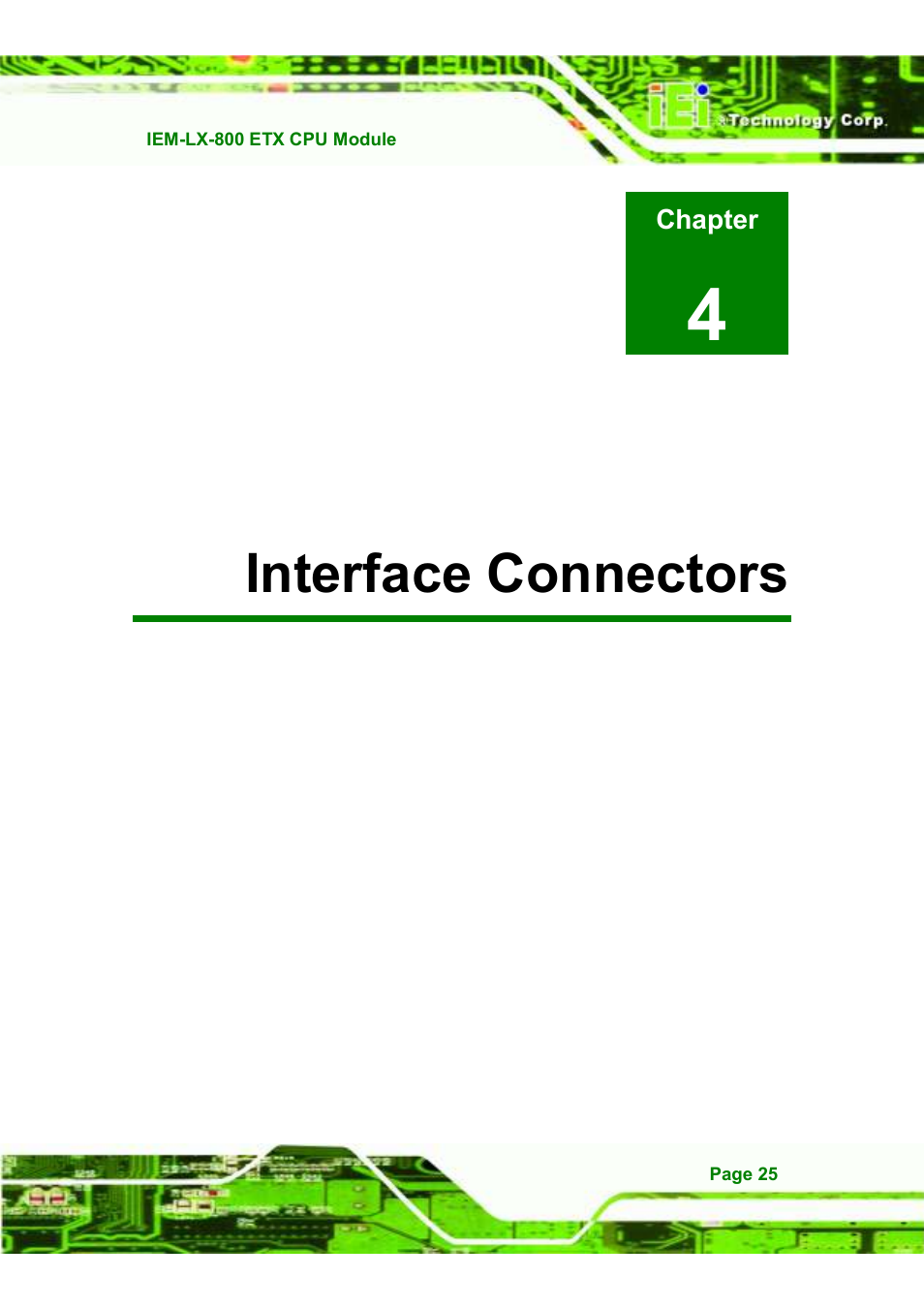 4interface connectors | IEI Integration IEM-LX v1.10 User Manual | Page 41 / 152