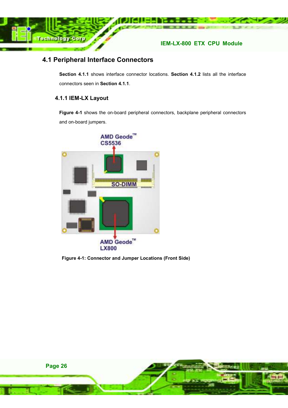 1 peripheral interface connectors | IEI Integration IEM-LX v1.10 User Manual | Page 42 / 152