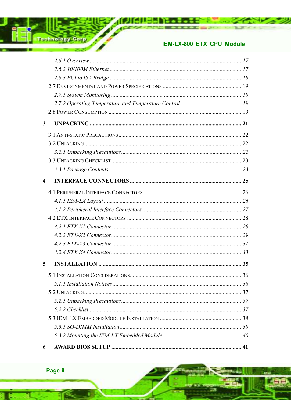 IEI Integration IEM-LX v1.10 User Manual | Page 8 / 152