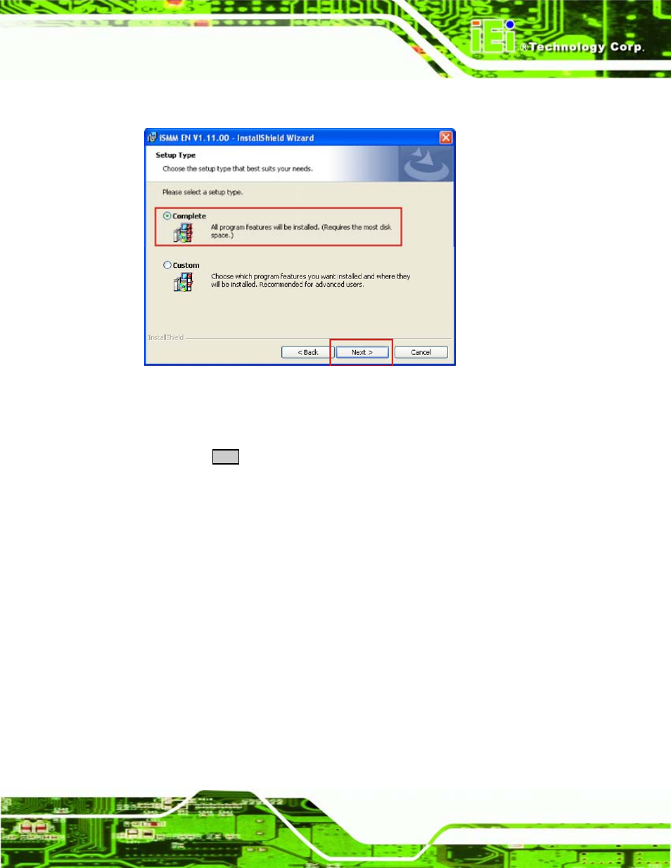 Figure 7-34: ismm setup type | IEI Integration IEM-945GSE User Manual | Page 125 / 148
