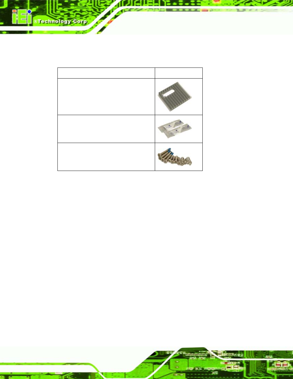 2 optional items, Table 3-2: optional items | IEI Integration IEM-945GSE User Manual | Page 34 / 148