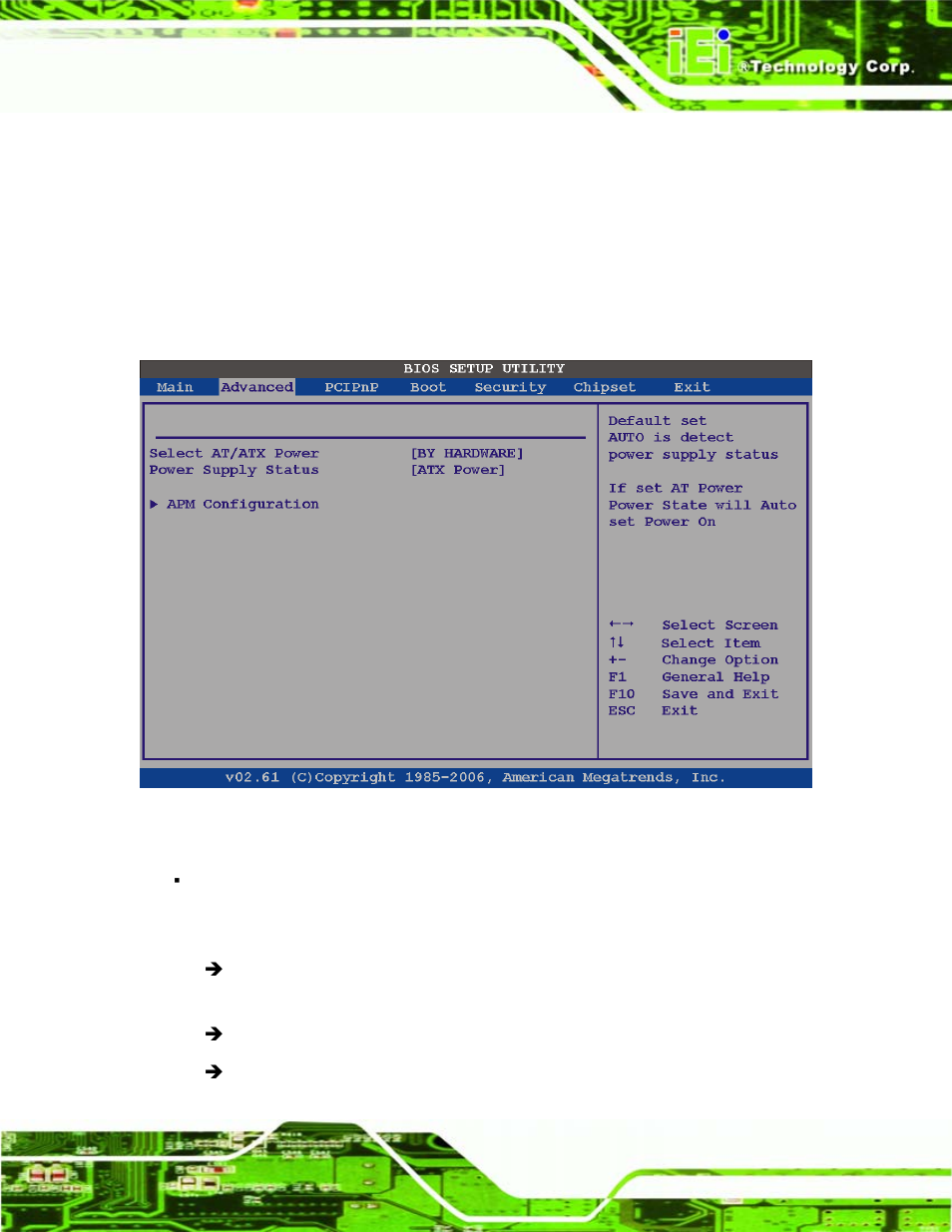 5 power configuration, Bios menu 8: power configuration | IEI Integration IEM-945GSE User Manual | Page 73 / 148
