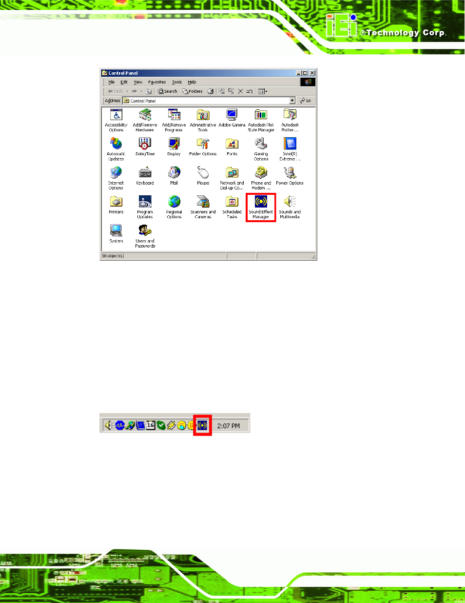 G.2 sound effect configuration, G.2.1 accessing the sound effects manager, Ound | Ffect, Onfiguration | IEI Integration IEM-9452 User Manual | Page 165 / 172