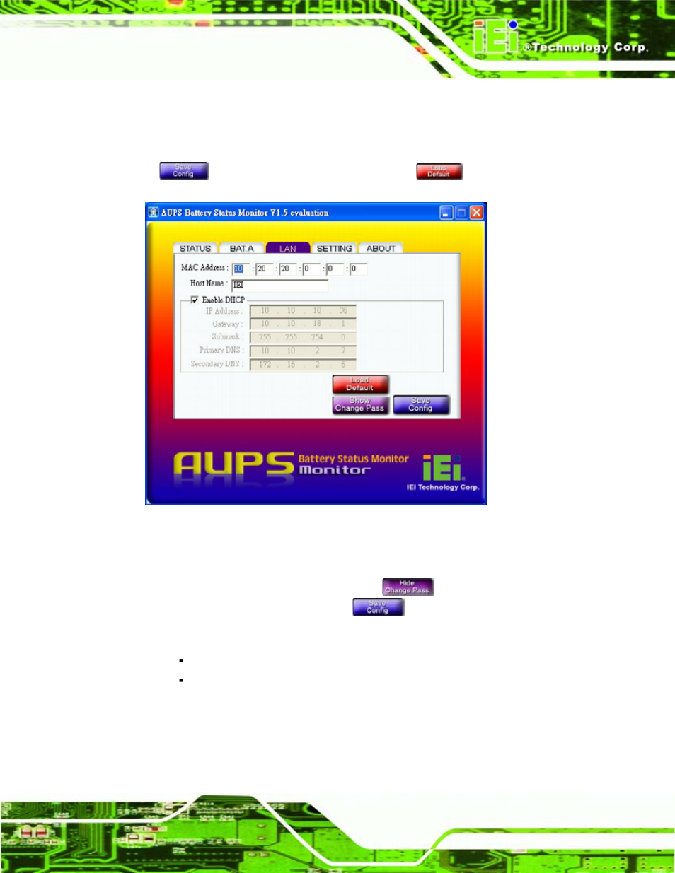 4 lan setting, Figure 8-12: lan setting | IEI Integration eKINO-945GSE v1.01 User Manual | Page 179 / 215