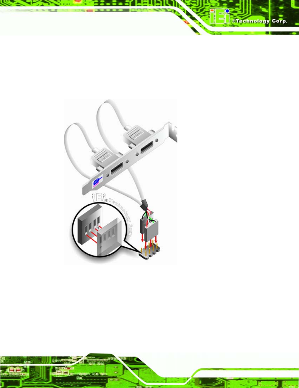 Figure 5-9: dual usb cable connection | IEI Integration eKINO-945GSE v1.01 User Manual | Page 97 / 215