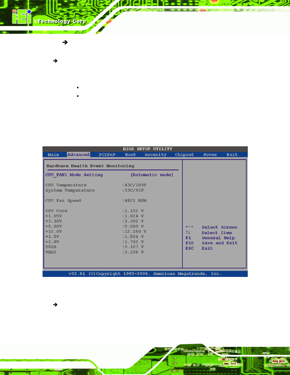 4 hardware health configuration, Bios menu 7: hardware health configuration | IEI Integration eKINO-945GSE v1.12 User Manual | Page 122 / 215