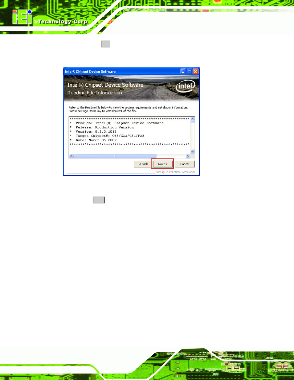 Figure 7-6: chipset driver read me file | IEI Integration eKINO-945GSE v1.12 User Manual | Page 160 / 215