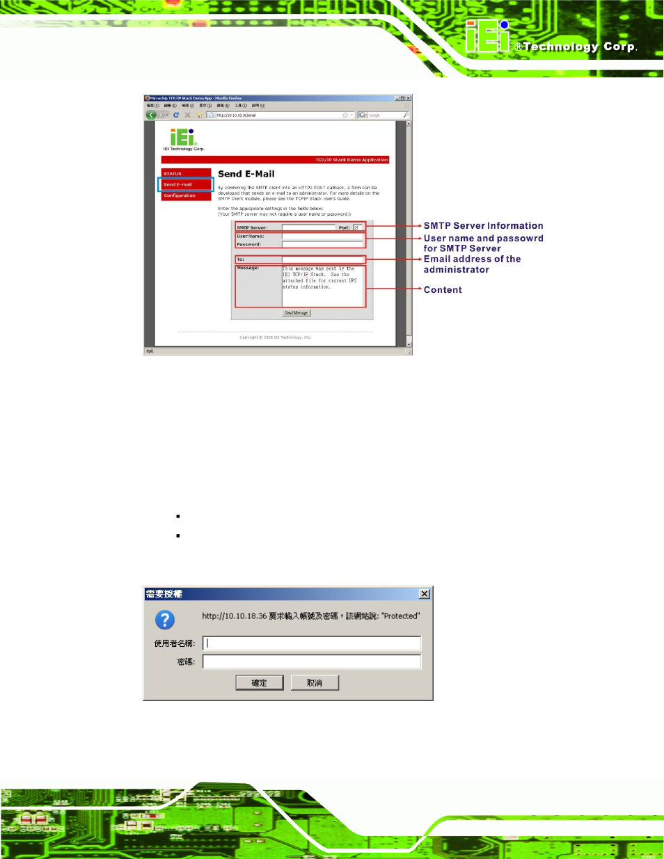 Figure 8-20: enter user name and password | IEI Integration eKINO-945GSE v1.12 User Manual | Page 185 / 215