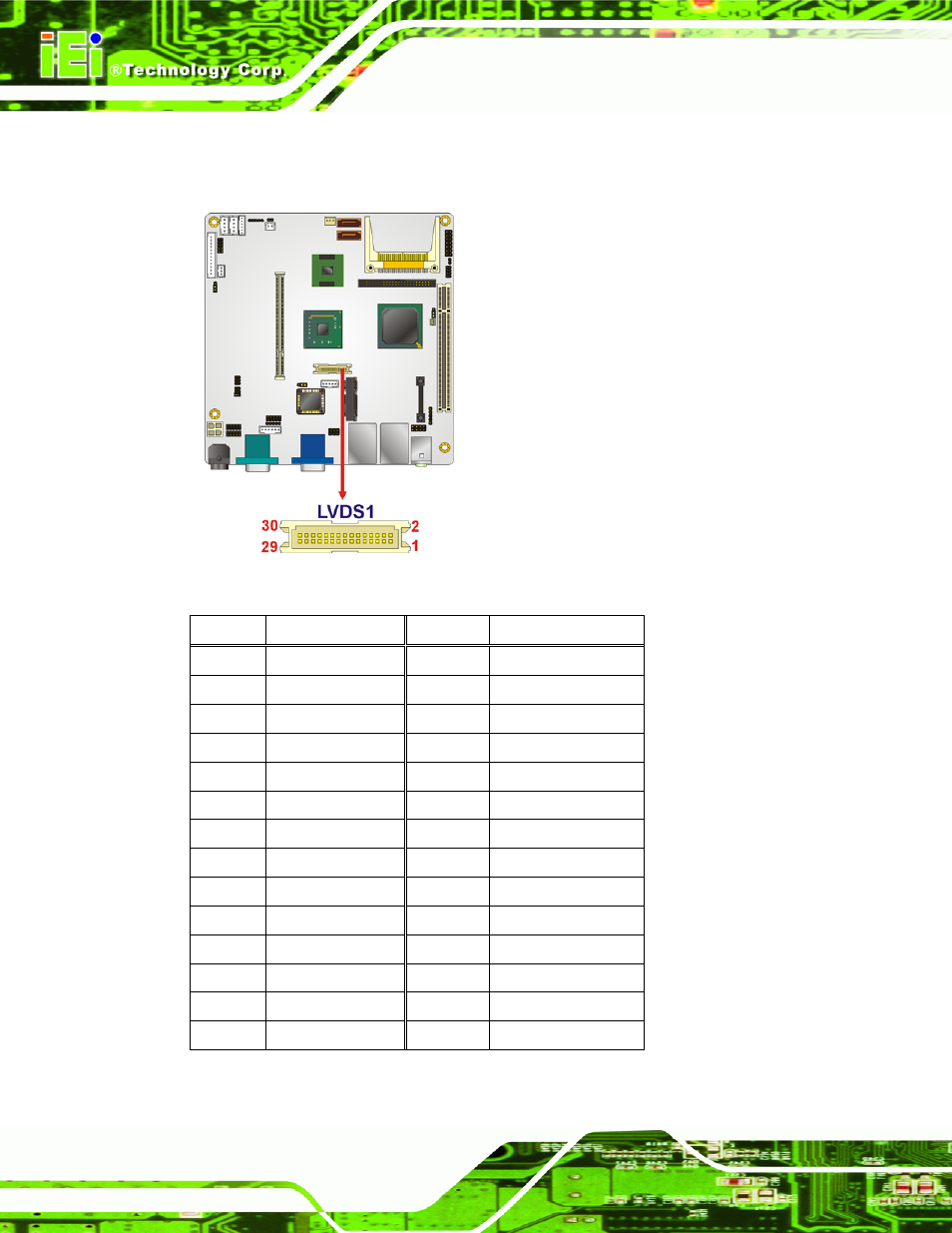 Figure 4-12: lvds lcd connector pinout locations | IEI Integration eKINO-945GSE v1.12 User Manual | Page 60 / 215