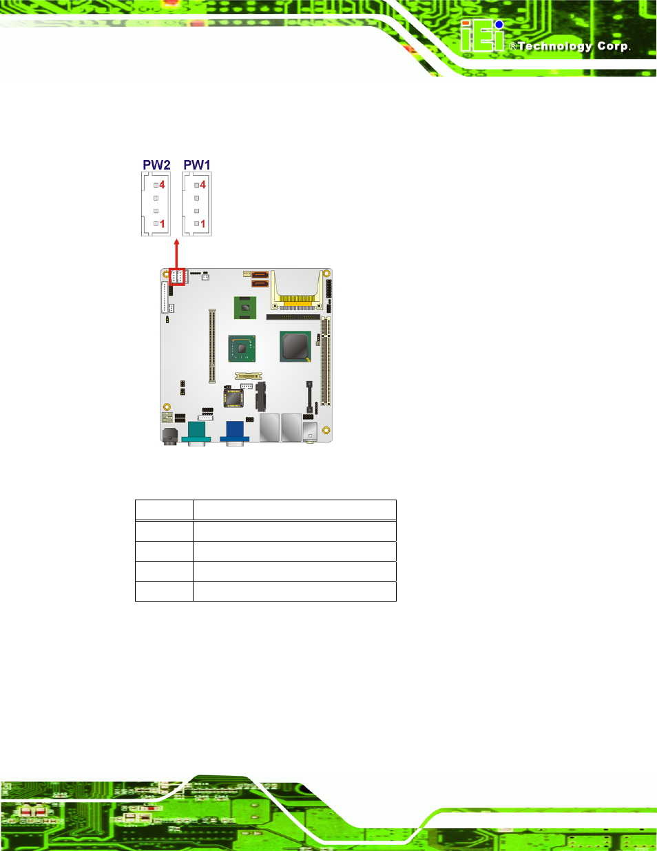 Figure 4-17: sata power connector location, Table 4-14: sata power connector pinouts | IEI Integration eKINO-945GSE v1.12 User Manual | Page 65 / 215