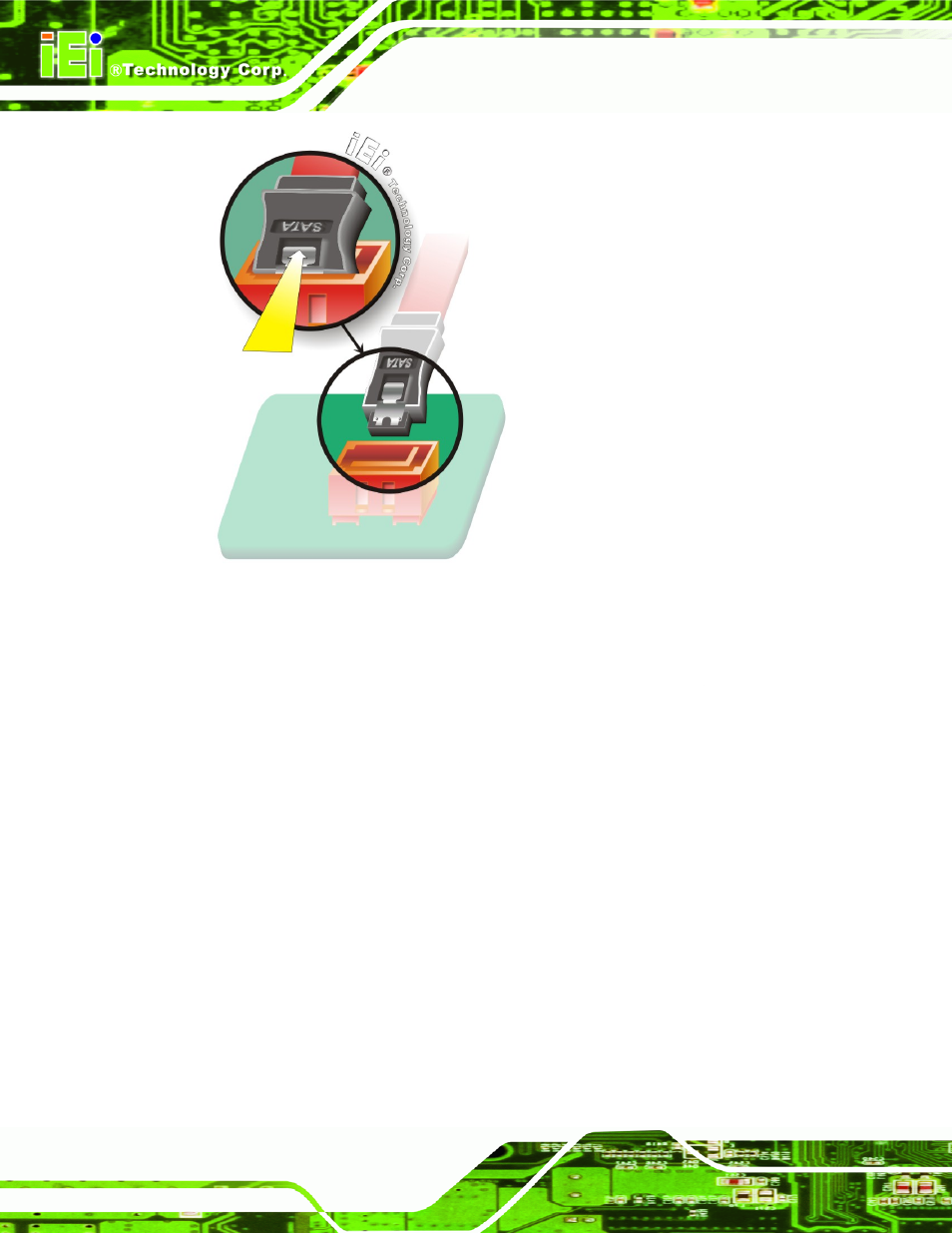 Figure 5-6: sata drive cable connection | IEI Integration eKINO-945GSE v1.12 User Manual | Page 94 / 215