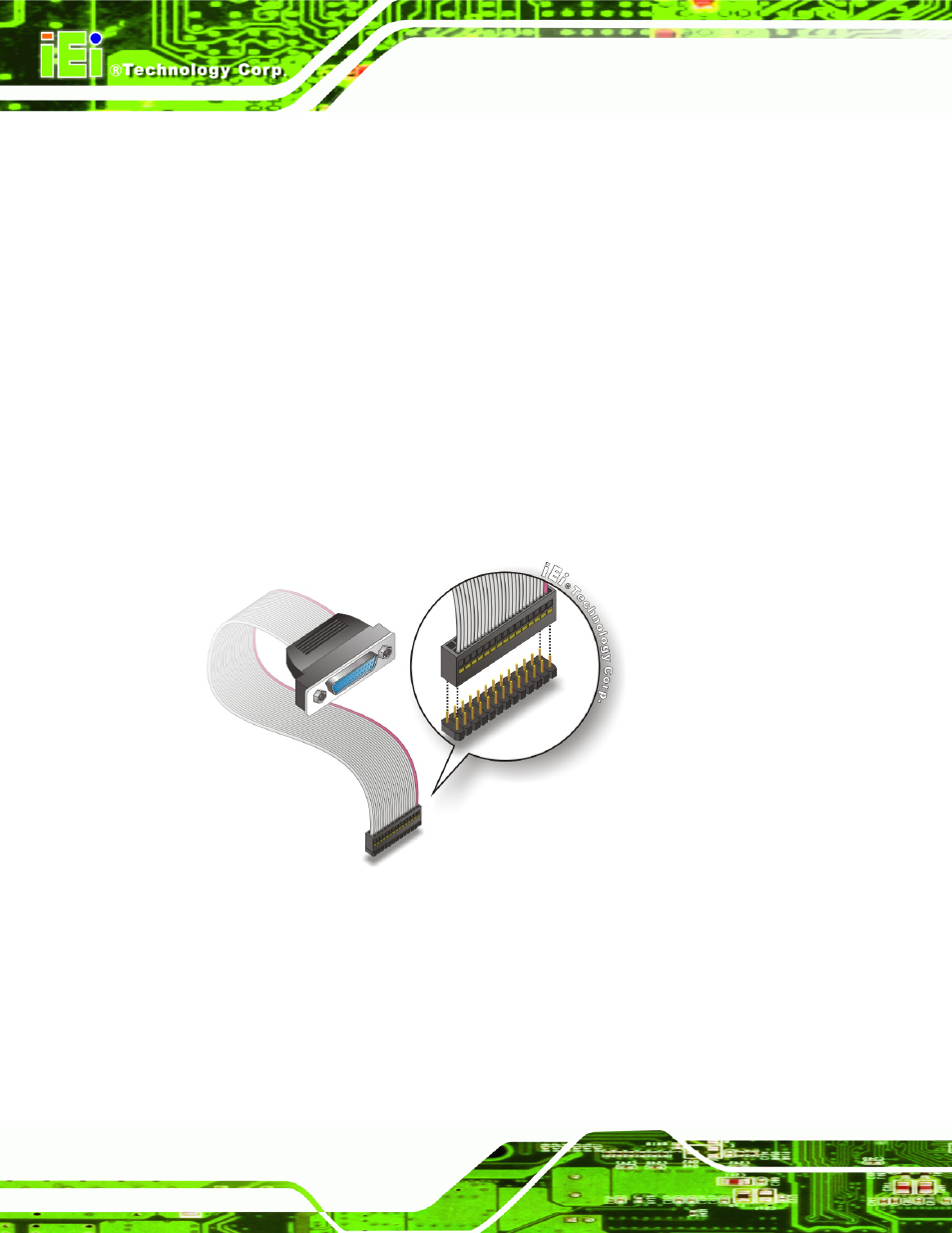 5 parallel port cable without bracket, Figure 5-10: lpt cable connection | IEI Integration eKINO-945GSE v1.12 User Manual | Page 98 / 215