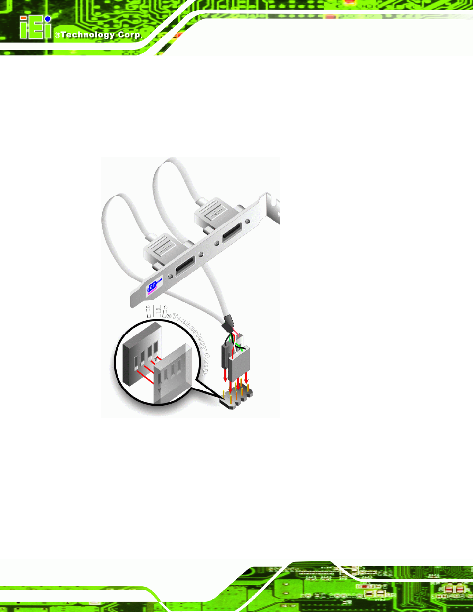 Figure 5-13: dual usb cable connection | IEI Integration KINO-945GSE v1.10 User Manual | Page 100 / 190